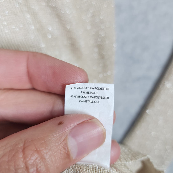 Ramy Brook Women's Metallic Gold Sparkly Cold Shoulder Long Sleeve Top Size‎ XS - Picture 11 of 11